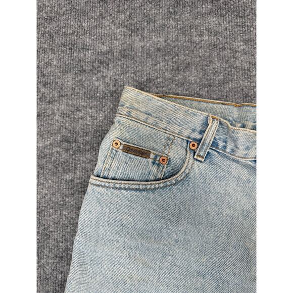 Vtg Calvin Klein High Waist Denim Shorts Y2K CK Jeans USA Made Enzyme Wash sz 9 - Picture 16 of 16